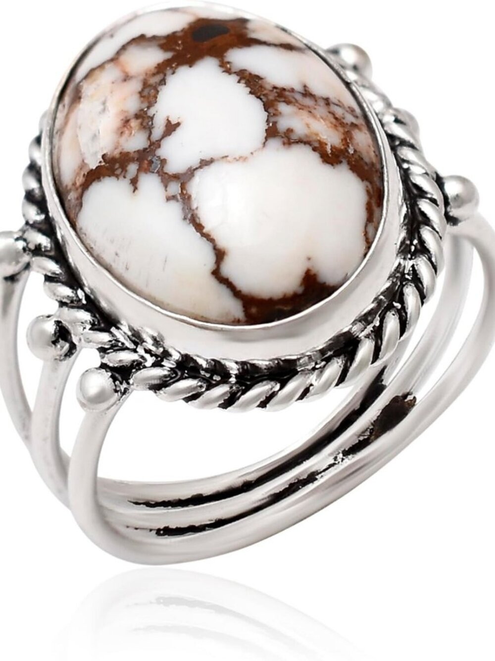 Handmade Natural Orange Oyster Turquoise Gemstone 925 Sterling Silver Ring